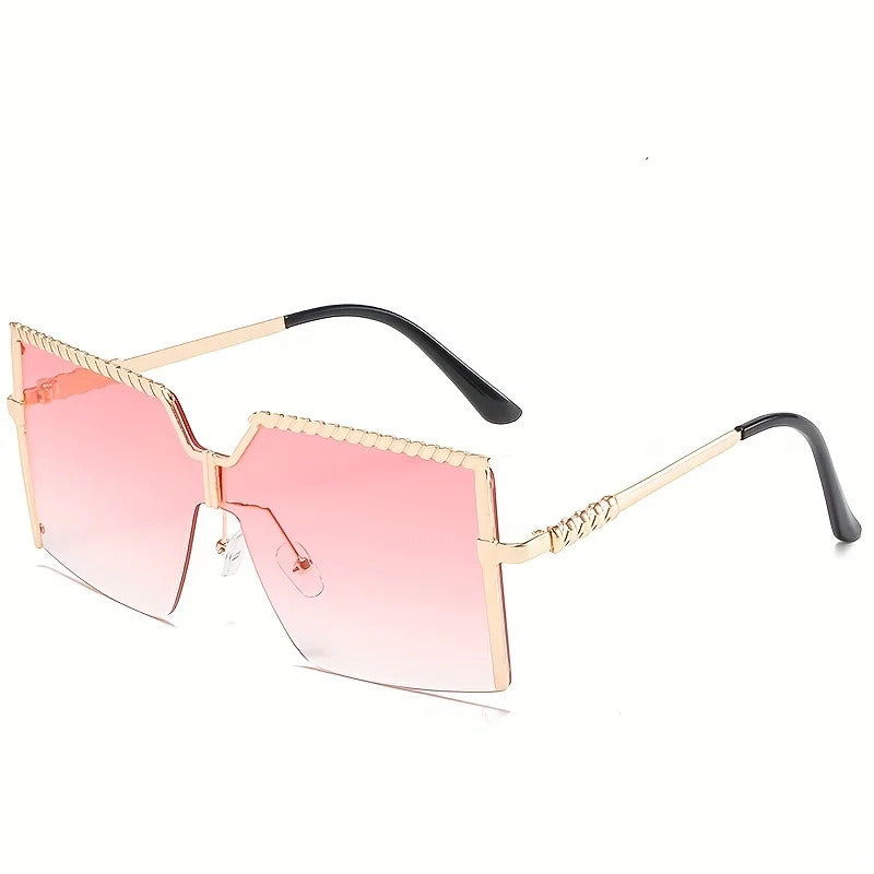 Lunettes de soleil carrées XXL oversize de luxe pour femmes, idéales pour l'extérieur