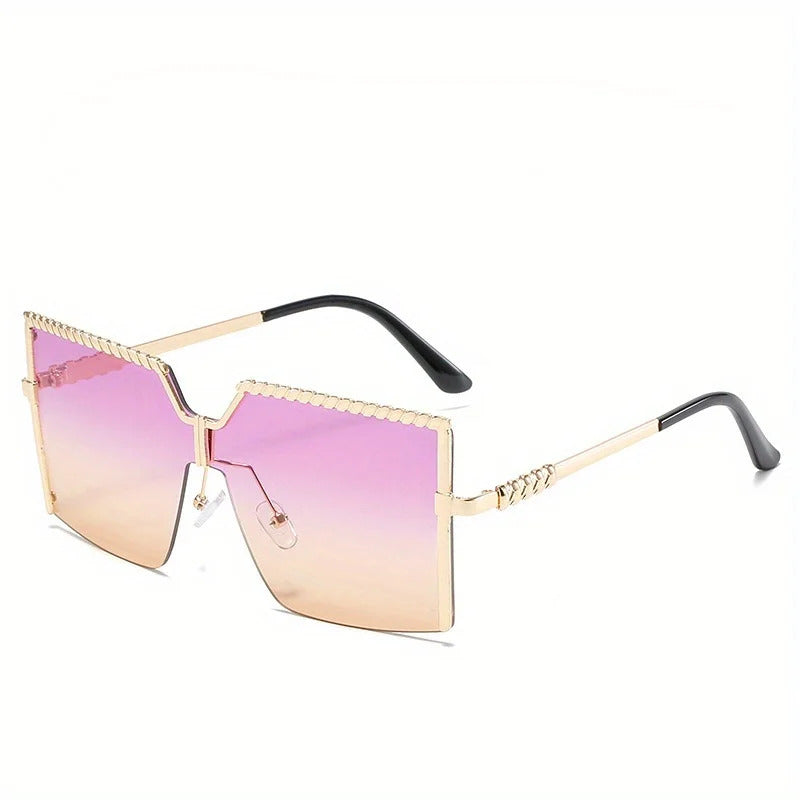 Lunettes de soleil carrées XXL oversize de luxe pour femmes, idéales pour l'extérieur