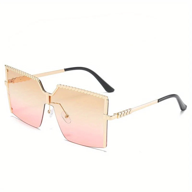 Lunettes de soleil carrées XXL oversize de luxe pour femmes, idéales pour l'extérieur